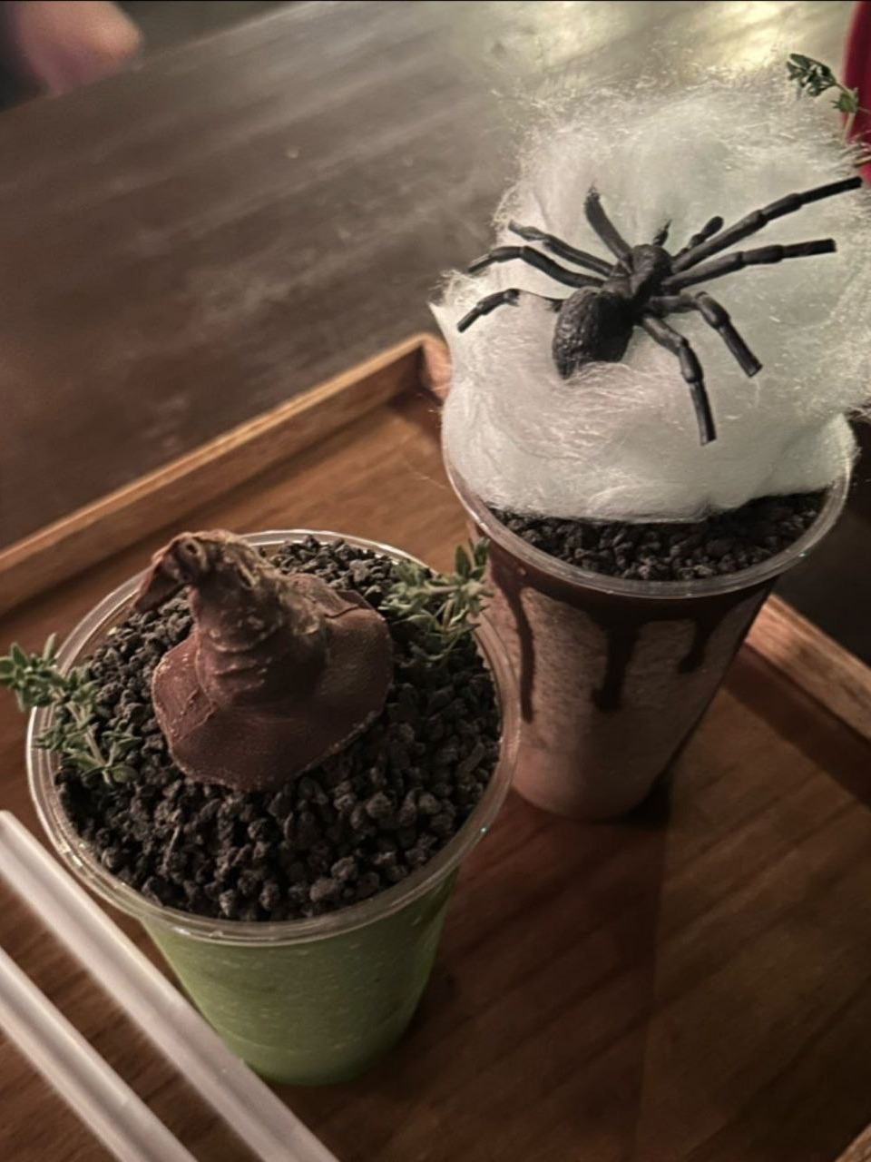 我们到访时的蜘蛛造型饮品