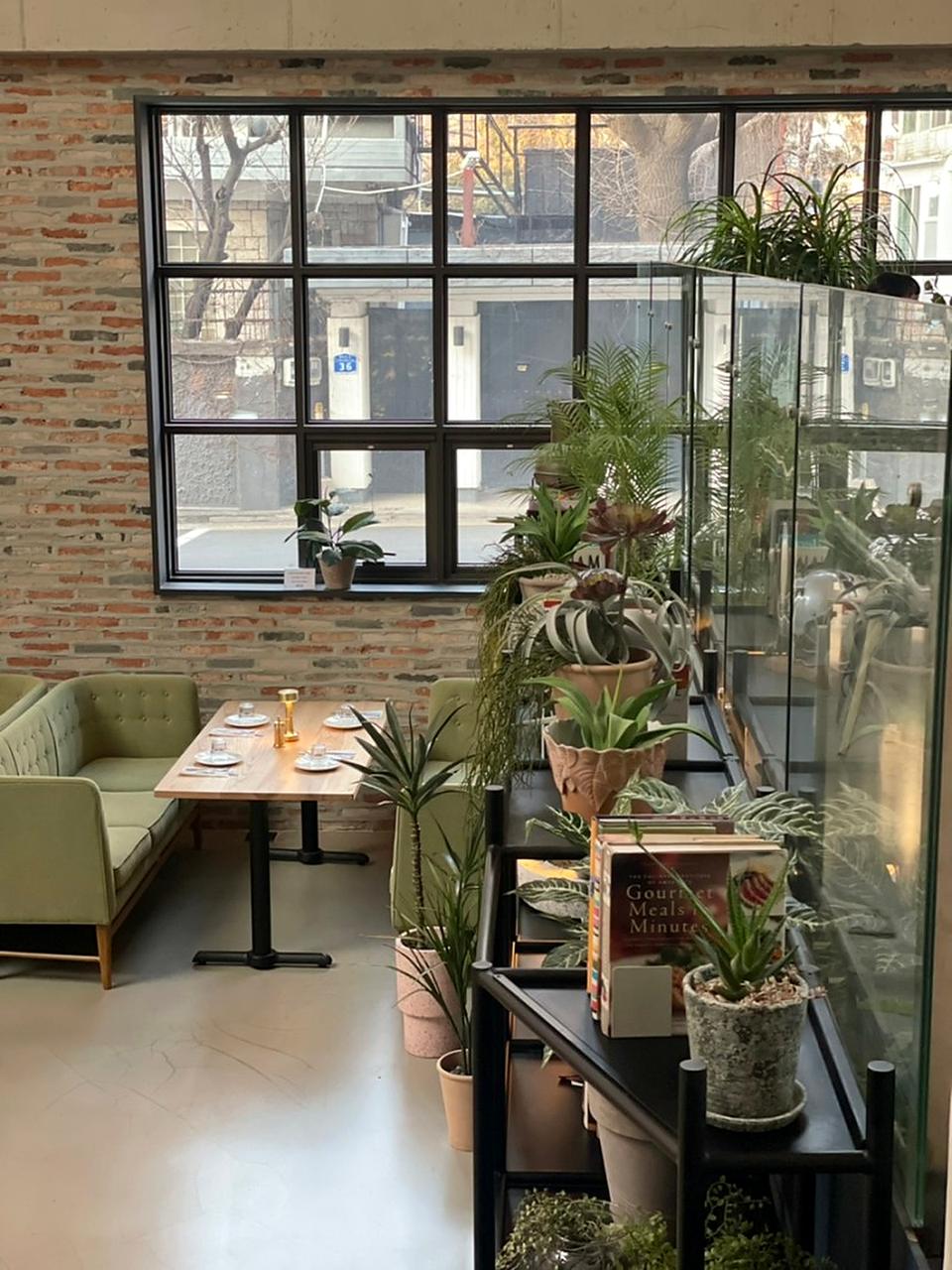 Gjustina 窗边植物与餐桌