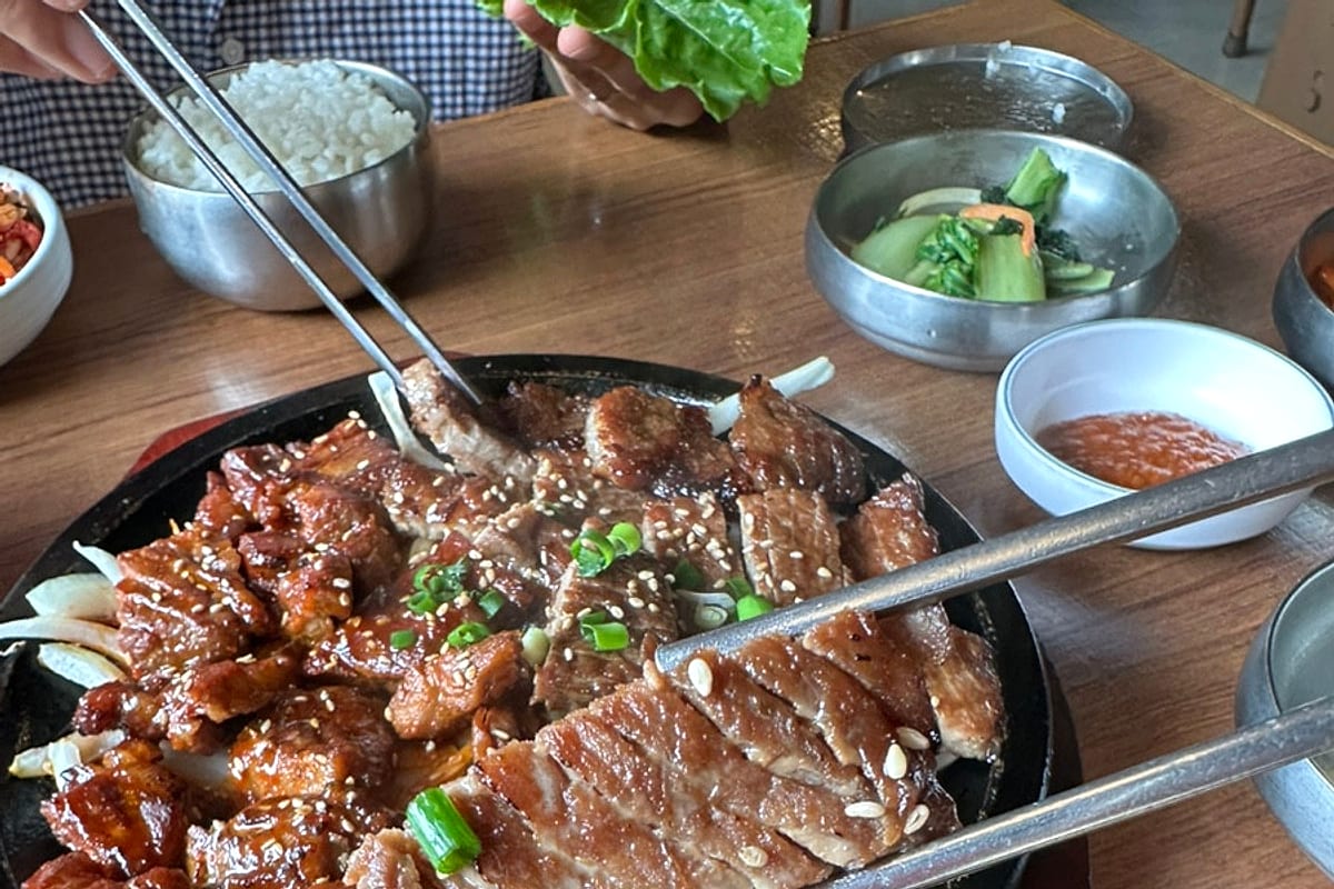 全州石板排骨与拌饭:石板排骨拼盘