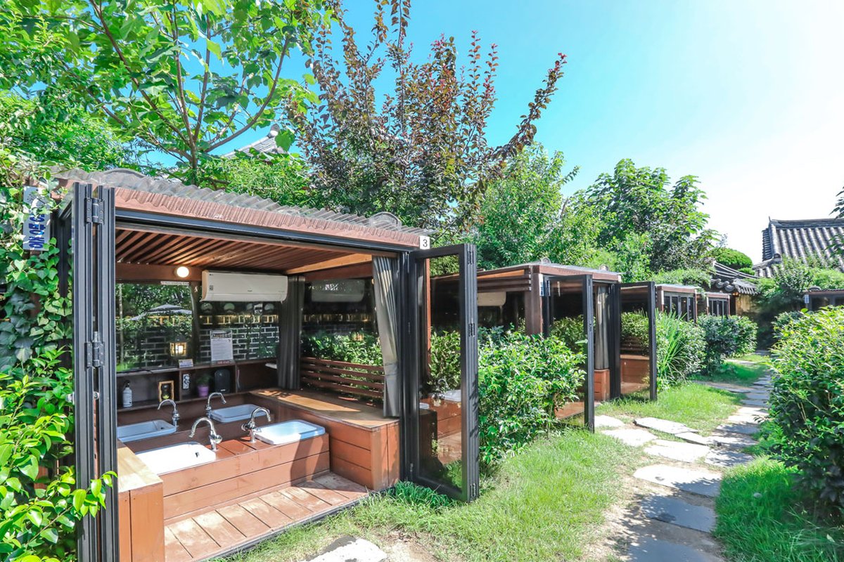 全州韩屋村足浴咖啡厅:足浴小屋环境