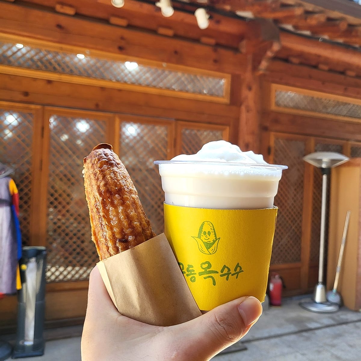 全州韩屋村街边小吃:芝士点心